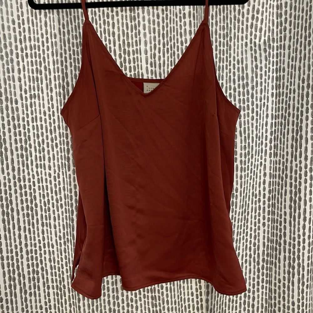Red Silk Tank Top